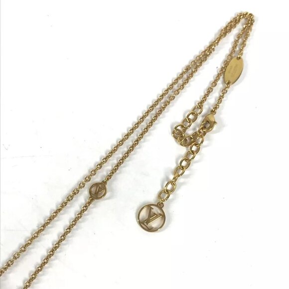 Auth LOUIS VUITTON M68920 Accessories Essential V Planet V logo Chain Necklace - Picture 6 of 11